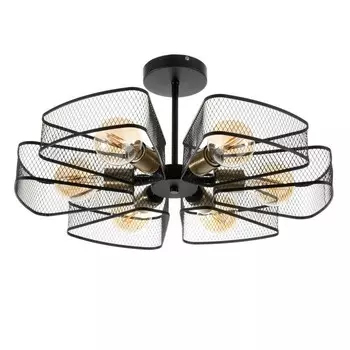 Светильник потолочный BayerLux «Агава», 6хЕ27, 40 Вт, чёрный, 565623 см