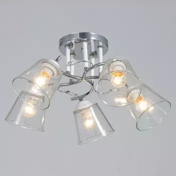 Люстра потолочная BayerLux «Аиша», 5хЕ27, 40 Вт, хром, 585827 см