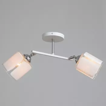 Люстра «Айрис» 2хЕ27 40 Вт бело-хромовый 452627 см BayerLux