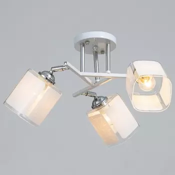 Люстра «Айрис» 3хЕ27 40 Вт бело-хромовый 505027 см BayerLux