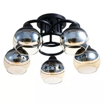 Светильник потолочный BayerLux «Айрис», 5Е27, 40 Вт, чёрный, 474723 см