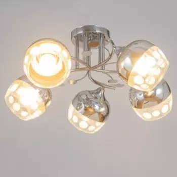 Люстра "Айша" 5х60Вт Е27 хром 57х57х25,5см