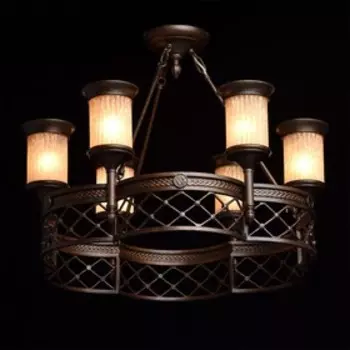 Люстра "Айвенго", 6x60Вт Е14, коричневый