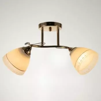 Люстра "Акацуки" 2х60Вт Е27 золото