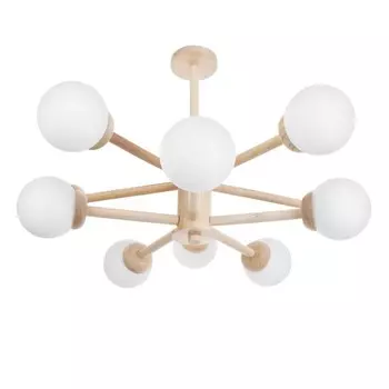 Люстра "Альберта" 10хЕ27 40Вт дерево 78х78х50см