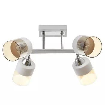 Люстра "Алатея" 4хЕ27 40Вт бело-хромовый 36х43х28 см BayerLux