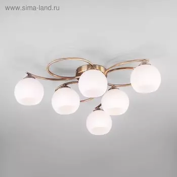 Люстра Alba, 6x40Вт E27, цвет бронза