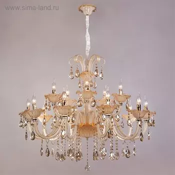 Люстра Albertina 15x60Вт Е14 бежевый, золото 103x103x134см