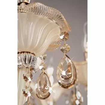 Люстра Albertina 6x60Вт Е14 бежевый, золото 75x75x98см