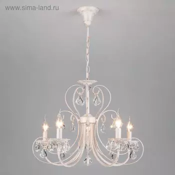 Люстра Alda 5x60Вт E14 белый, золото