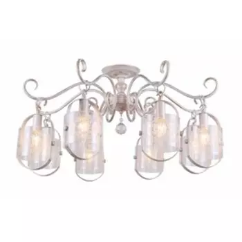 Люстра «Алдан», 40Вт, E14, цвет белый, золото