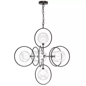 Люстра Alfa, 7x40Вт G9, цвет чёрный