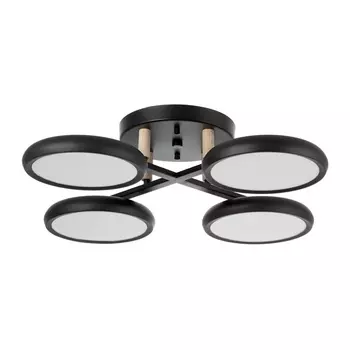 Люстра потолочная BayerLux «Алис», 4хLED, 96 Вт, 3000-6000К, черный, 606013 см