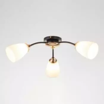 Люстра Алиша 3х40Вт Е27 черный/золото 60х60х17см