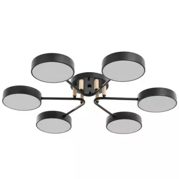 Люстра «Алмо» 6х LED 144 Вт 3000-6000К черный 787811 см BayerLux