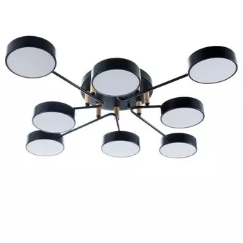 Люстра «Алмо» 8х LED 192 Вт 3000-6000К черный 909021 см BayerLux