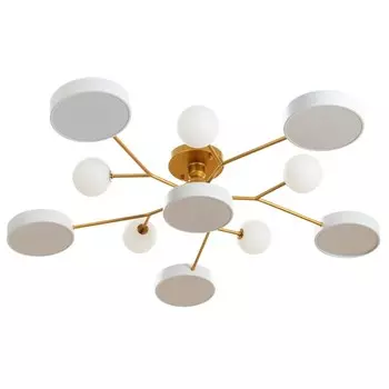 Люстра «Алмони» 6х LED 214 Вт 3000-6000К 5хG4 бело-золотой 10010017 см BayerLux