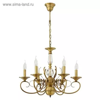 Люстра "Аманда" 6x40Вт E14 латунь