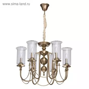 Люстра «Аманда», 6x60Вт E14, латунь