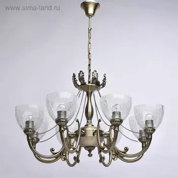 Люстра «Аманда», 8x60Вт E27, бронза