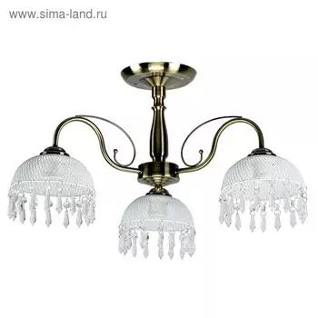 Люстра Amoreska 3x60Вт Е27 бронза 60,5x60,5x33см