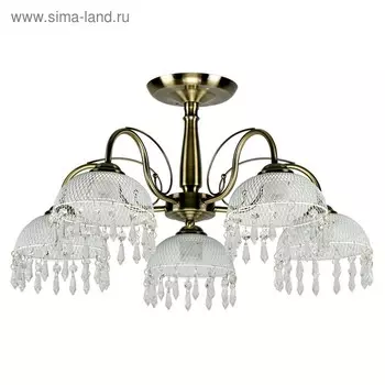 Люстра Amoreska 5x60Вт Е27 бронза 60,5x60,5x33см