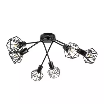 Люстра потолочная BayerLux «Андис», 6хЕ27, 40 Вт, черный, 505018 см