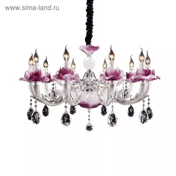 Люстра ANEMONE 10x40Вт E14 серебро 90x197см