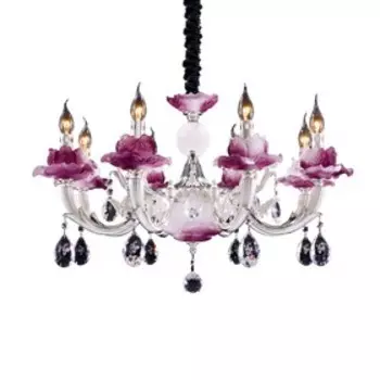 Люстра ANEMONE 8x40Вт E14 серебро 80x180см