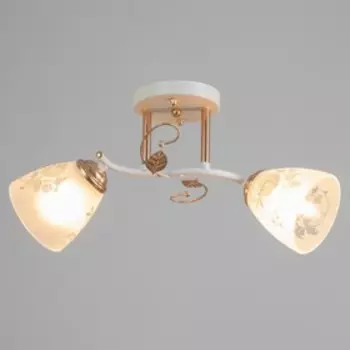 Люстра "Ангара" E27 2х60Втбелый-золото 40х20х24 см BayerLux