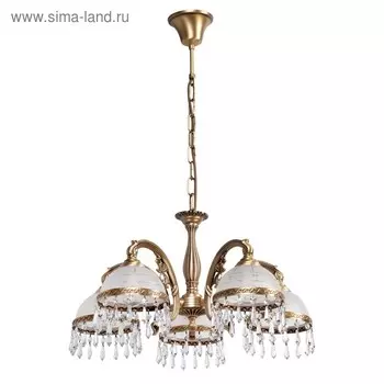 Люстра "Ангел" 5x60Вт Е27 латунь