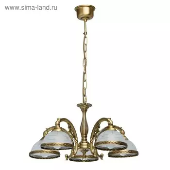Люстра «Ангел», 5x60Вт E27, латунь