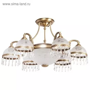 Люстра "Ангел" 8x60Вт Е27 латунь