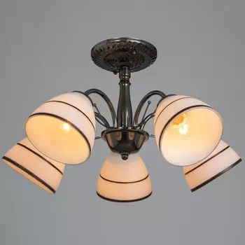 Люстра потолочная BayerLux «Аннеди», 5хЕ27, 40 Вт, антрацит, 555535 см