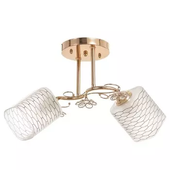 Люстра "Анри" 2х60Вт Е27 золото 43х25х23см Ritter