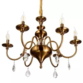 Люстра "Антер" 6х40Вт Е14 латунь 64х64х50 см BayerLux