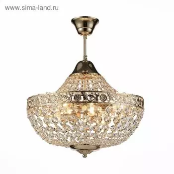 Люстра подвесная St Luce. SL669.203.06. Anticato. 6х40 Вт, E14, 42х42х35,5 см, цвет французское золото