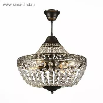 Люстра подвесная St Luce. SL669.403.06. Anticato. 6х40 Вт, E14, 42х42х35,5 см, цвет чёрное золото
