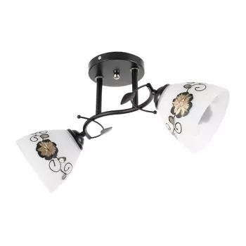 Люстра потолочная BayerLux «Арья», 2хЕ27, 40 Вт, черный, 4726 см