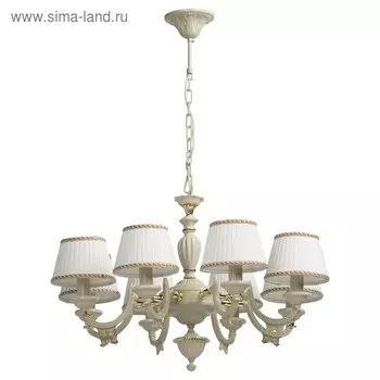 Люстра "Ариадна" 8x60Вт E14 золото, слоновая кость