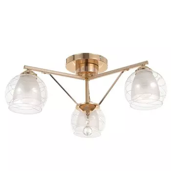 Люстра "Арлетт" 3х60Вт Е27 золото 54х54х26см Ritter