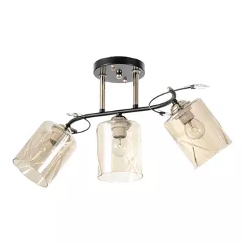 Люстра потолочная BayerLux «Артемис», 3хЕ27, 40 Вт, черно-золотой, 522027 см