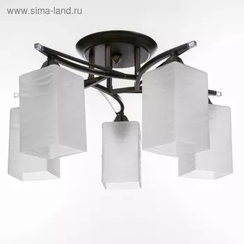 Люстра ЭкономСвет «Ассанте», 5x40Вт E27, венге 52х52х31 см