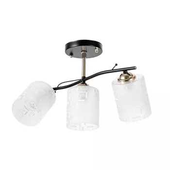 Люстра потолочная BayerLux «Ассела», 3хЕ27, 40 Вт, черно-золотой, 522027 см