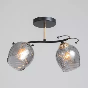 Люстра "Аста" 2хЕ27 40Вт чёрно-золотой 45х26х27 см BayerLux