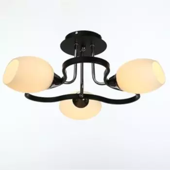 Люстра «Астия», 3x60Вт E27, хром-чёрный 45х45х22 см.