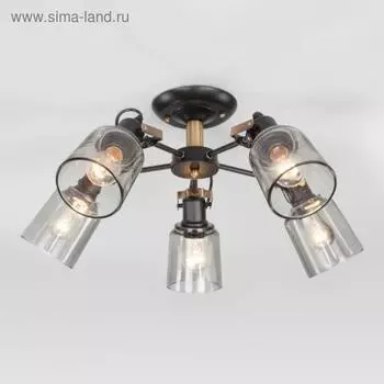 Люстра Astor, 5x60Вт E27, цвет бронза, чёрный