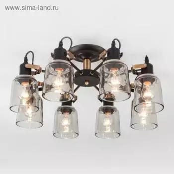 Люстра Astor, 8x60Вт E27, цвет бронза, чёрный