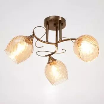 Люстра Астра 3х40Вт Е27 бронза 52х52х23см