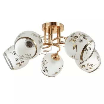 Люстра "Астра" 5х40Вт Е27 золото 54х54х23см